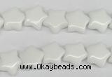 CRG06 15.5 inches 12*12mm star white agate gemstone beads wholesale