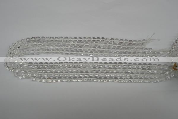 CRO35 15.5 inches 6mm round white crystal beads wholesale