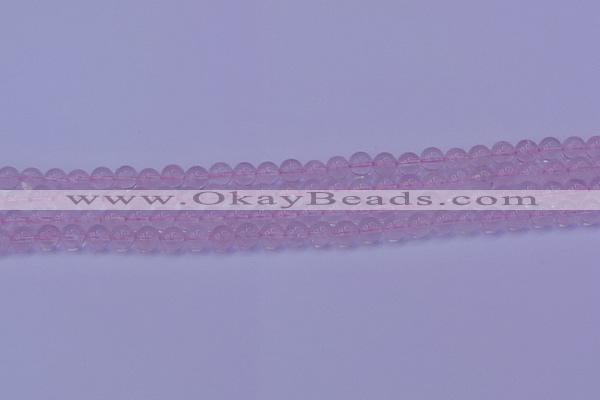 CRQ200 15.5 inches 4mm round Mozambique rose quartz beads