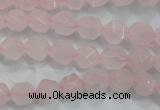CRQ301 15 inches 8mm faceted nuggets rose quartz beads