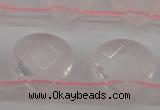 CRQ380 15.5 inches 13*13mm faceted briolette rose quartz beads