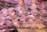 CRQ423 15.5 inches 15*20mm faceted flat teardrop rose quartz beads
