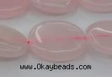 CRQ612 15.5 inches 15*20mm oval rose quartz beads wholesale