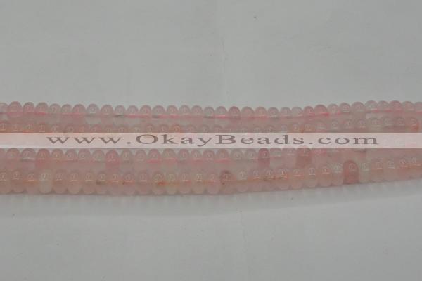 CRQ682 15.5 inches 5*8mm rondelle rose quartz beads wholesale