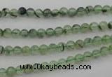 CRU145 15.5 inches 4mm round green rutilated quartz beads