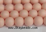 CSB1367 15.5 inches 8mm matte round shell pearl beads wholesale