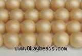 CSB1377 15.5 inches 8mm matte round shell pearl beads wholesale