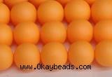 CSB1423 15.5 inches 10mm matte round shell pearl beads wholesale