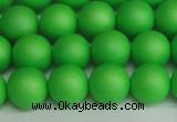 CSB1433 15.5 inches 10mm matte round shell pearl beads wholesale