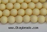 CSB1610 15.5 inches 4mm round matte shell pearl beads wholesale