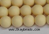 CSB1613 15.5 inches 10mm round matte shell pearl beads wholesale