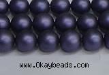 CSB1661 15.5 inches 6mm round matte shell pearl beads wholesale