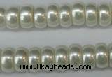CSB900 15.5 inches 6*12mm rondelle shell pearl beads wholesale
