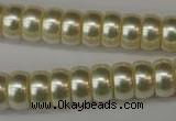 CSB901 15.5 inches 6*12mm rondelle shell pearl beads wholesale