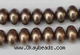 CSB905 15.5 inches 8*12mm rondelle shell pearl beads wholesale
