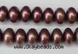CSB906 15.5 inches 8*12mm rondelle shell pearl beads wholesale