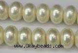 CSB910 15.5 inches 11*15mm rondelle shell pearl beads wholesale