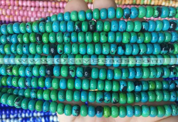 CSBS07 15 inches 4*6mm rondelle synthetic chrysocolla gemstone beads wholesale
