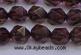 CSQ523 15.5 inches 10mm faceted nuggets smoky quartz beads