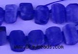 CTD3885 Top drilled 8*10mm - 10*14mm freeform blue kyanite beads