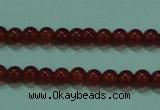 CTG12 15.5 inch 3mm round A grade tiny red agate beads wholesale