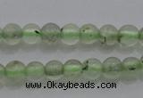 CTG255 15.5 inches 3mm round tiny green rutilated quartz beads