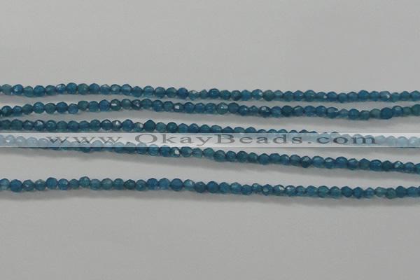 CTG410 15.5 inches 2mm faceted round tiny dyed candy jade beads