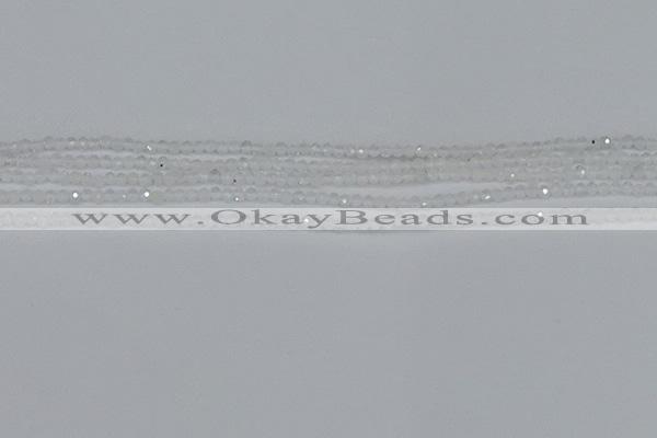 CTG603 15.5 inches 2mm faceted round white moonstone beads