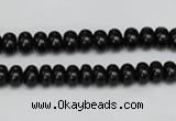 CTO119 15.5 inches 7*11mm rondelle black tourmaline beads