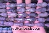 CTR309 15.5 inches 10*25mm faceted teardrop labradorite beads