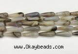 CTR451 15.5 inches 10*30mm faceted teardrop agate beads wholesale