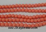 CTU1311 15.5 inches 4mm round synthetic turquoise beads