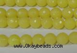 CTU2525 15.5 inches 8mm faceted round synthetic turquoise beads