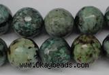 CTU556 15.5 inches 16mm faceted round African turquoise beads