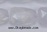 CTW500 15.5 inches 20*30mm faceted & twisted synthetic quartz beads