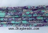 CUBS09 15 inches 4*13mm cuboid synthetic sea sediment jasper beads