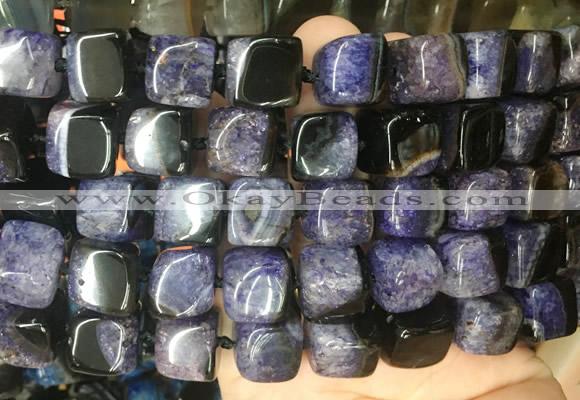 CUBS124 15 inches 12*13mm cube agate gemstone beads wholesale