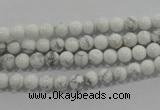 CWB200 15.5 inches 4mm round natural white howlite beads wholesale