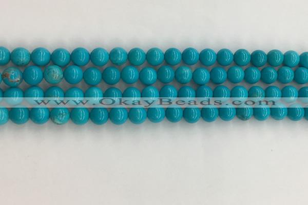 CWB851 15.5 inches 6mm round howlite turquoise beads wholesale