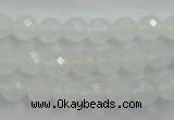 CWH03 15.5 inches 8mm faceted round white jade beads wholesale