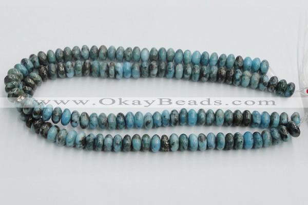 CYQ54 15.5 inches 6*12mm rondelle dyed pyrite quartz beads wholesale