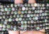 EMBS02 15 inches 6mm round emerald gemstone beads wholesale