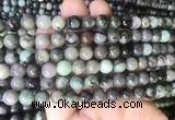 EMBS03 15 inches 8mm round emerald gemstone beads wholesale