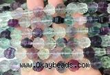 FGBS294 15 inches 10mm carved flower fluorite gemstone beads