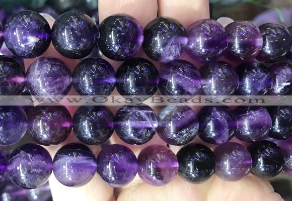 FLBS31 15 inches 12mm round purple fluorite beads wholesale