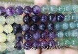 FLBS37 15 inches 10mm round colorful fluorite beads wholesale