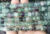 FLBS39 15 inches 4*6mm - 5*8mm faceted nuggets fluorite beads wholesale