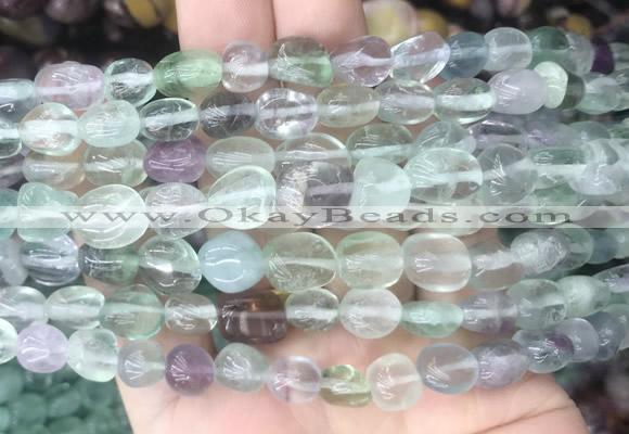 FLBS51 15 inches 6*8mm - 8*12mm nuggets fluorite beads wholesale