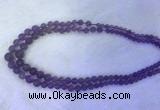 FLBS54 15 inches 6mm - 12mm round purple fluorite beads wholesale