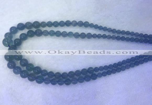 FLBS55 15 inches 6mm - 12mm round blue fluorite beads wholesale